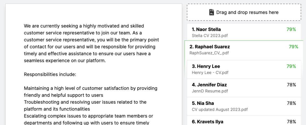 AI Resume Screening demo